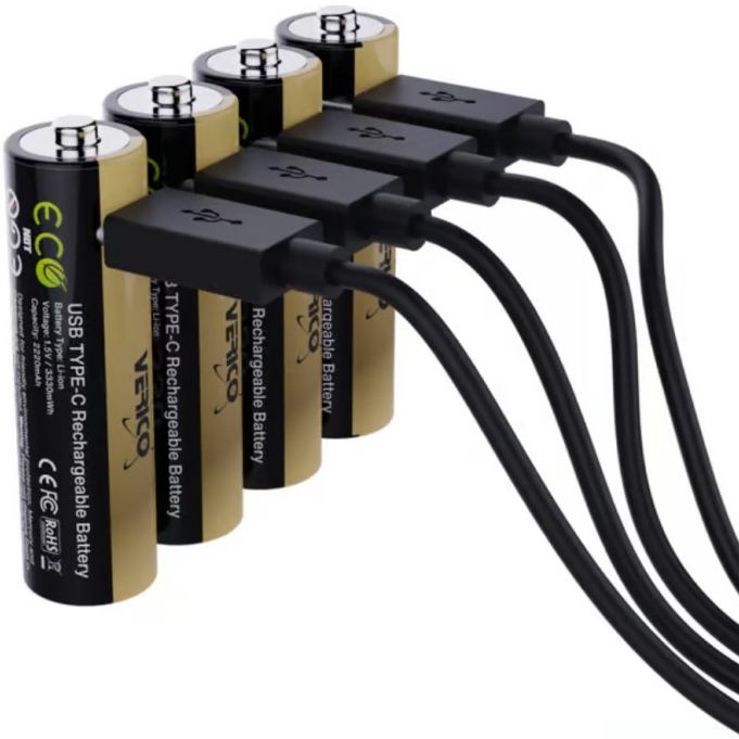 Аккумуляторы VERICO Loop Energy PRO AA 3330 mWh 1.5V 4 шт (1UDBT-A6WEAC-NN) Электрохимическая система литий-ионная (Li-ion)