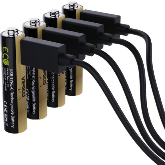 Аккумуляторы VERICO Loop Energy PRO AAA 1125mWh 1.5V 4 шт (1UDBT-A7WEAC-NN) Электрохимическая система литий-ионная (Li-ion)