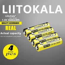 Акумулятори LIITOKALA USB-T36 із USB Type-C 4 шт + кабель зарядки (USBT364+cable)