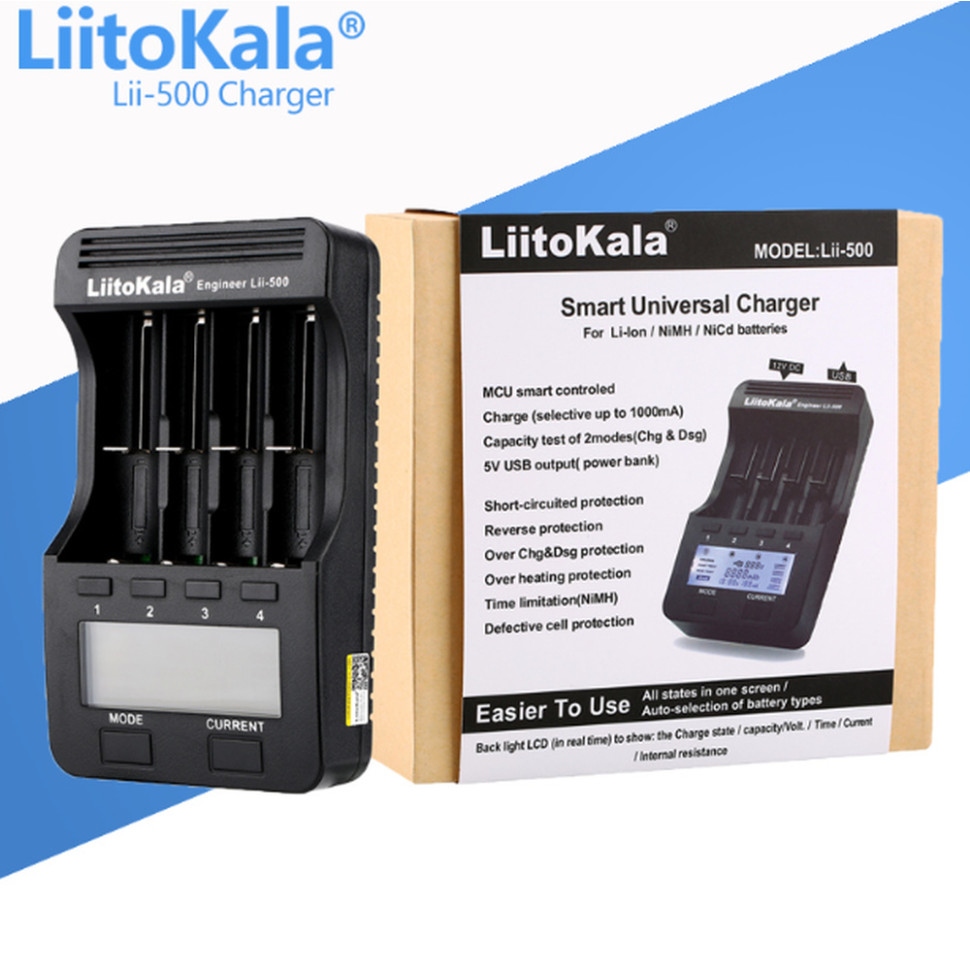 Покупка Зарядное устройство LIITOKALA Lii-500 EU