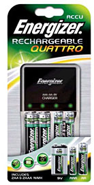 Зарядное устройство ENERGIZER Quattro 2 pods, 2x2500 AA, 2x1000 AAA