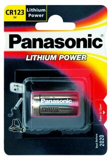 Батарейка PANASONIC Lithium Power CR123A 1 шт (CR-123AL/1BP)