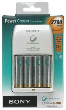 Зарядное устройство SONY Power Charger + 4xAA 2700 mAh