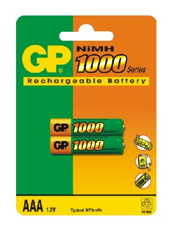 Акумулятор GP R-03/2 bl 1000 mAh Ni-MH