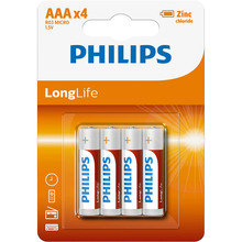 Батарейки PHILIPS LongLife AAA 4 шт (R03L4B/97)