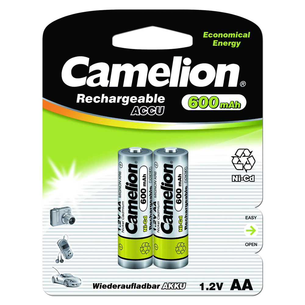 Аккумулятор CAMELION R 6/2bl 600 mAh Ni-CD