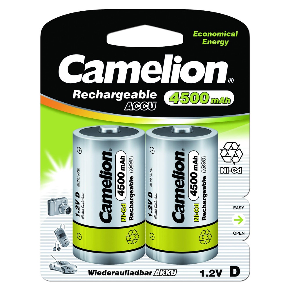 Аккумулятор CAMELION R20 /2bl 4500 mAh Ni-СD