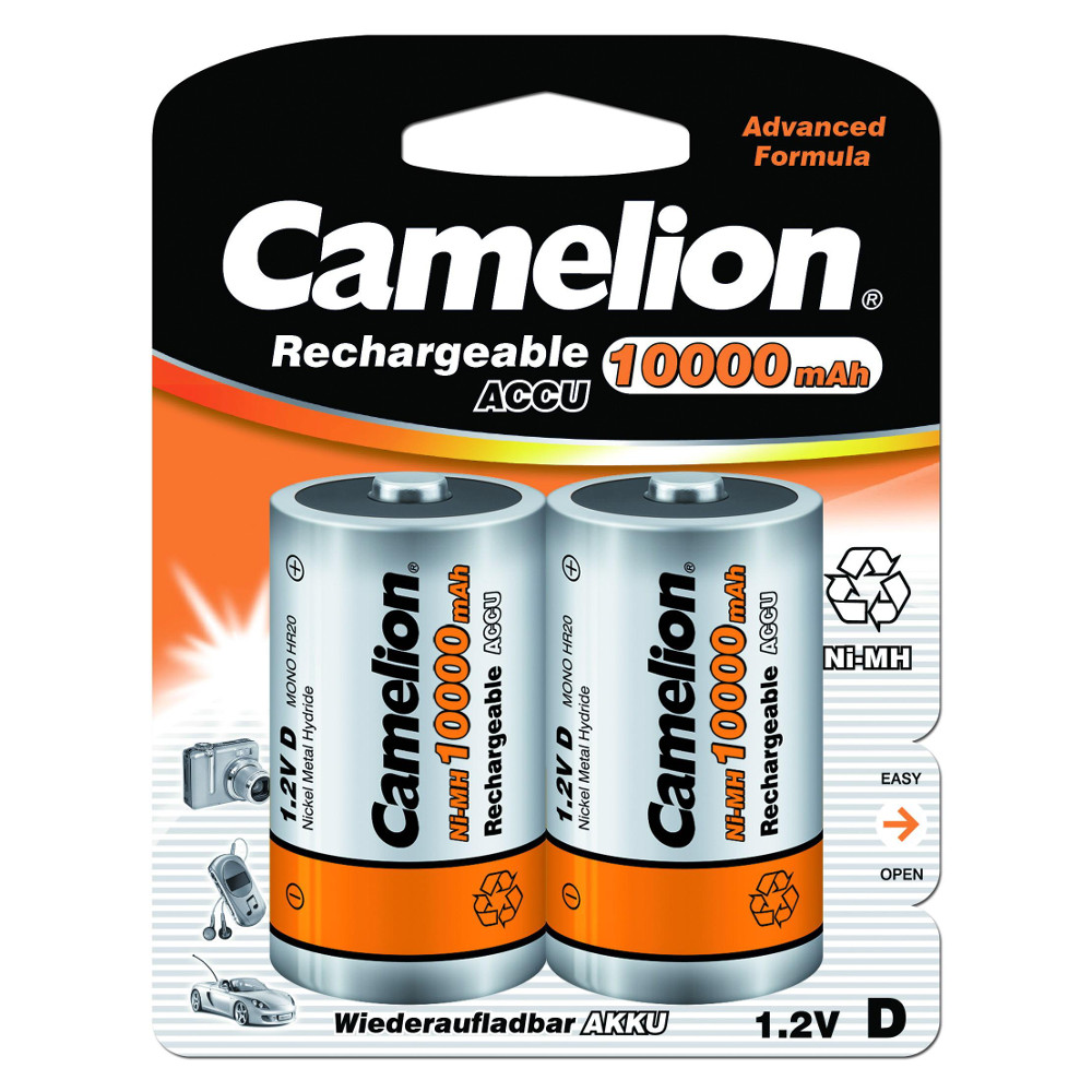 Акумулятор CAMELION R20/2bl 10000 mAh Ni-MH