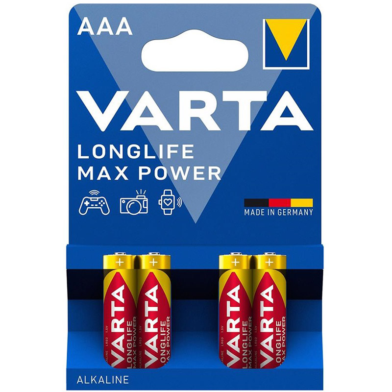 Батарейки VARTA Longlife Max Power AAA 4 шт (4703101404)