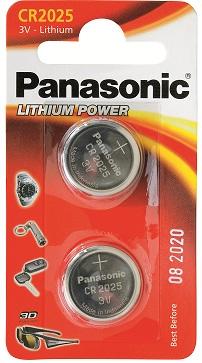 

Батарейки PANASONIC 2шт CR2025 (CR-2025EL/2B), CR-2025 Lithium, 3V, 1х2 шт