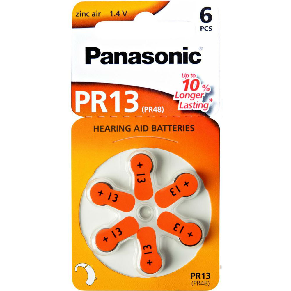 Батарейка PANASONIC Zinc Air (PR-13/6LB)