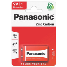 Батарейка PANASONIC Zinc Carbon Krona 1 шт (6F22REL/1BP)