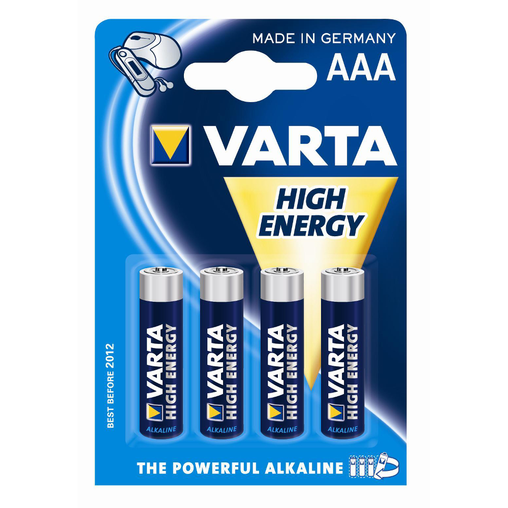 

Батарейки VARTA 4903 (LR03) High-Energy 1X4, 4903 (LR03)