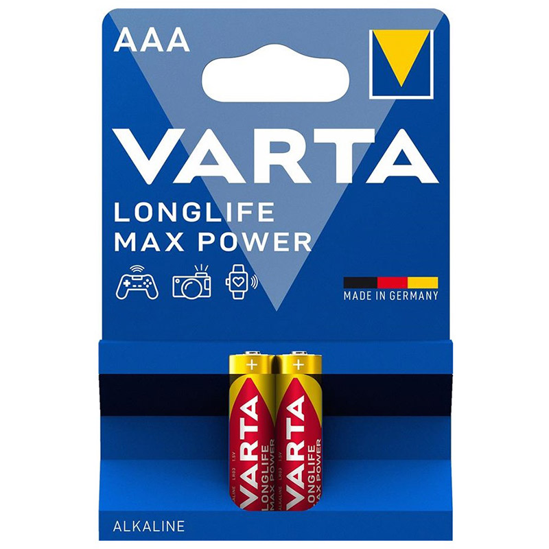 Батарейки VARTA Longlife Max Power AAA 2 шт (4703101412)