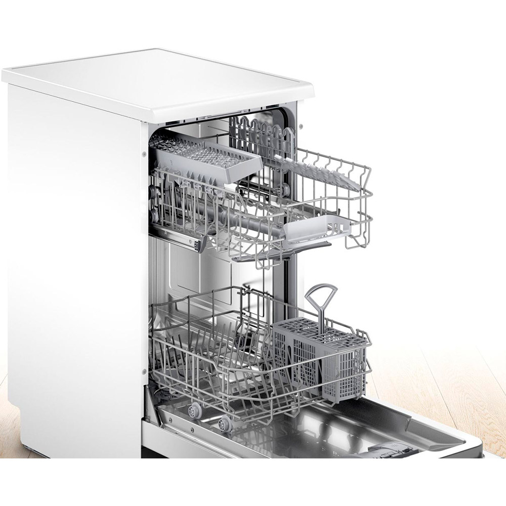 Посудомийна машина BOSCH SPS2IKW04E Програми інтенсивна 70 °C", " нормальна 65 °C, економічна 50 °C, швидка 45 °C