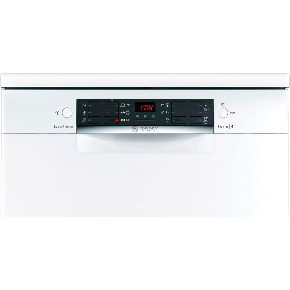 Посудомоечная машина BOSCH SMS46JW10Q Программы интенсивная 70 °C, автоматическая 45-65 °C, эко 50 °C, стекло 40 °C, быстрая 65 °C, предварительное ополаскивание