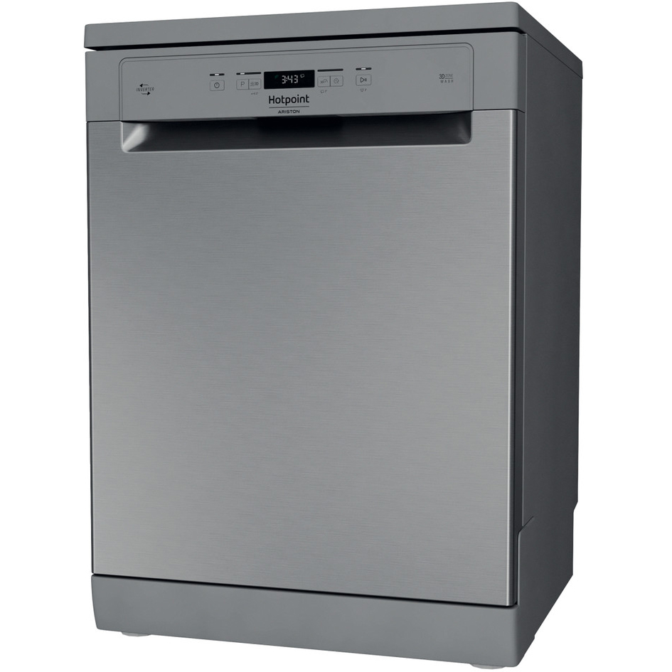 Посудомийна машина HOTPOINT ARISTON HFC 3C41 CW X Програми Eкo, Інтенсивна, Режим авто, Швидке миття, Прискорена 30', Нічна, Обробка, Замочування, Самоочищення