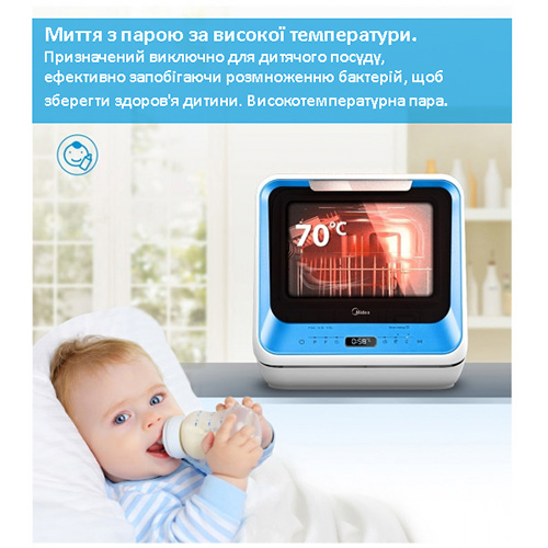 Зображення Посудомийна машина MIDEA MCFD42900BLMINI-i