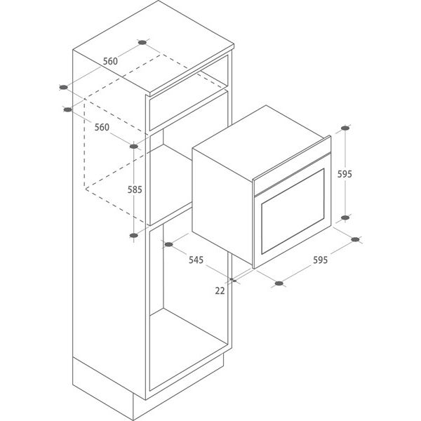 Духова шафа CANDY FCL 624/6 BA Об'єм 69