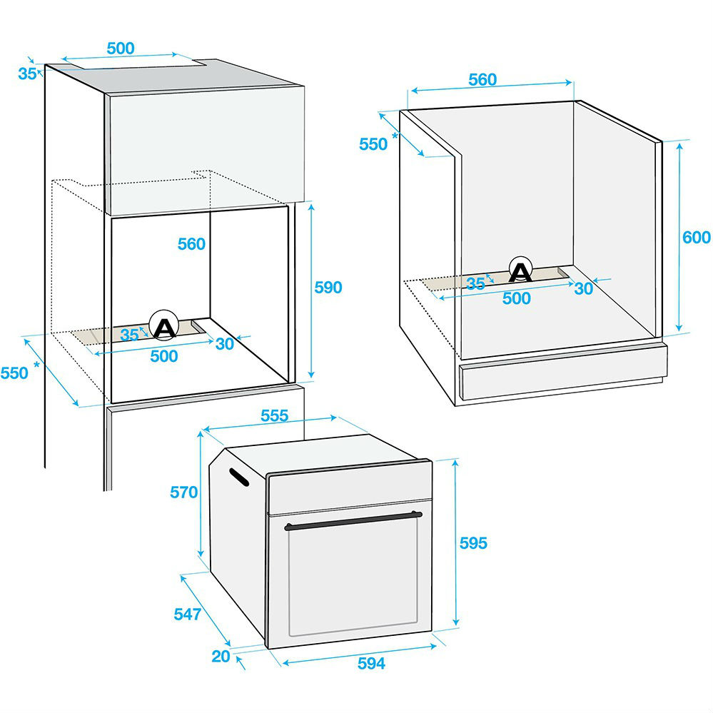 Духова шафа BEKO BIM22301X Об'єм 65