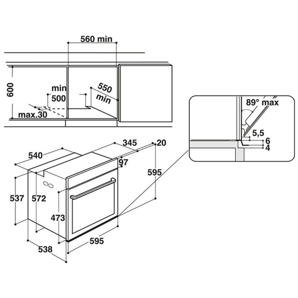 Изображение Духовой шкаф WHIRLPOOL OAKZ9 6200 CS IX