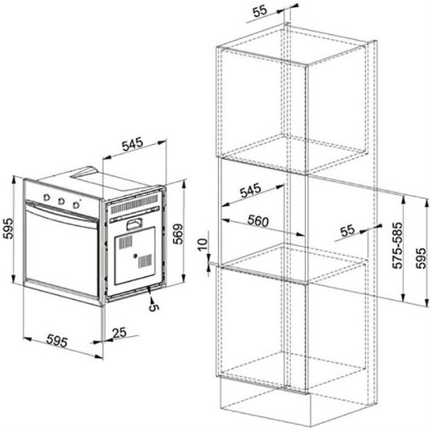 Духова шафа FRANKE SG 62 M GF/F (116.0521.178) Об'єм 63