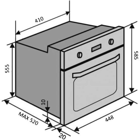 Фото Духовой шкаф VENTOLUX NEW YORK 6 MT (BK)