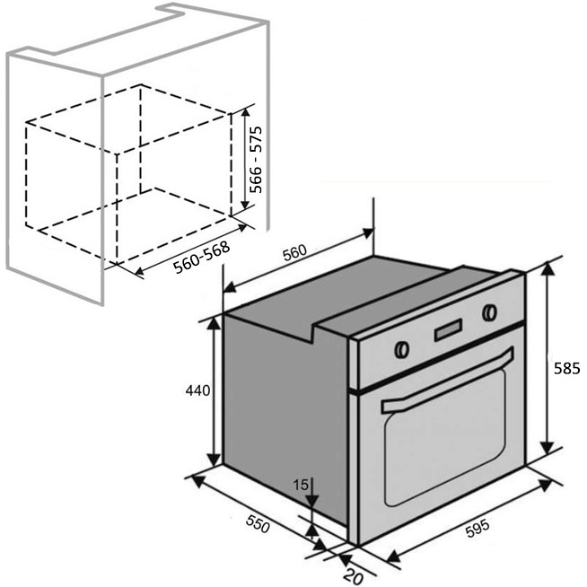 Фото Духовой шкаф VENTOLUX CHESTER 6 TC BK