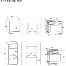 Духовой шкаф PYRAMIDA PO 7 ME GBL (80)