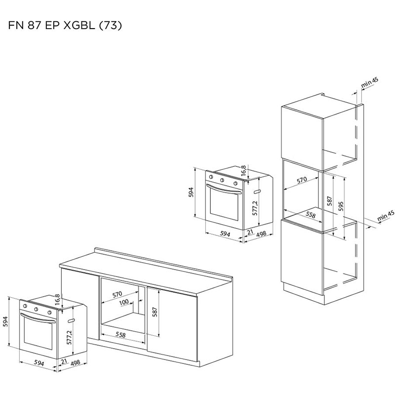 Замовити Духова шафа PYRAMIDA FN 87 EP XGBL (73)