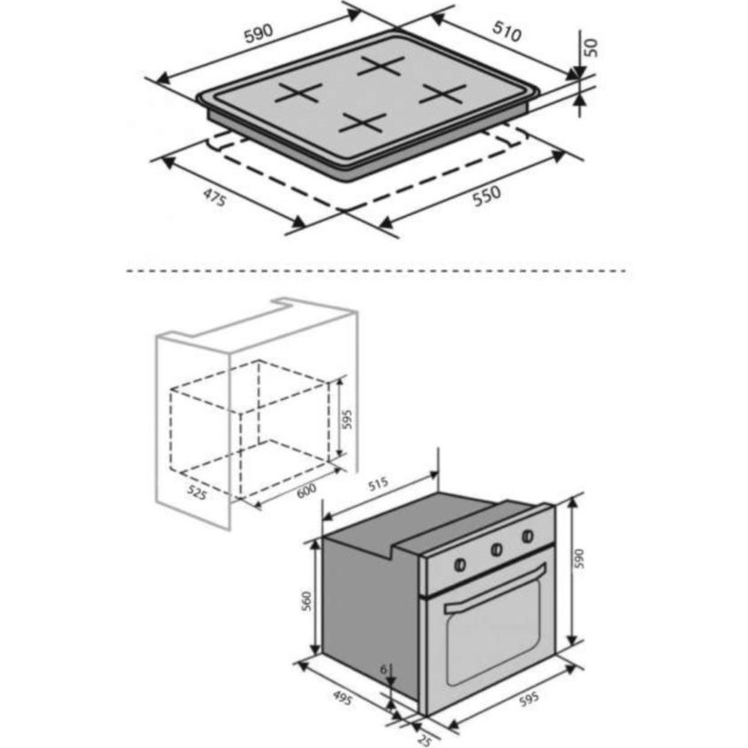 Заказать Духовой шкаф VENTOLUX EO60TC-6P FBG (2059765966111)