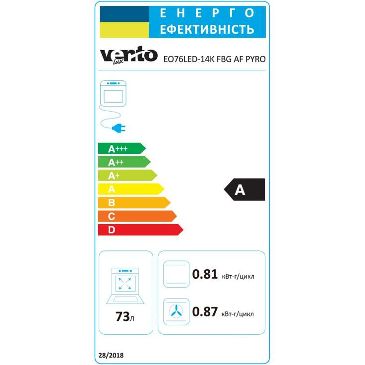 У Фокстрот Духова шафа VENTOLUX EO76LED-14K FBG AF PYRO