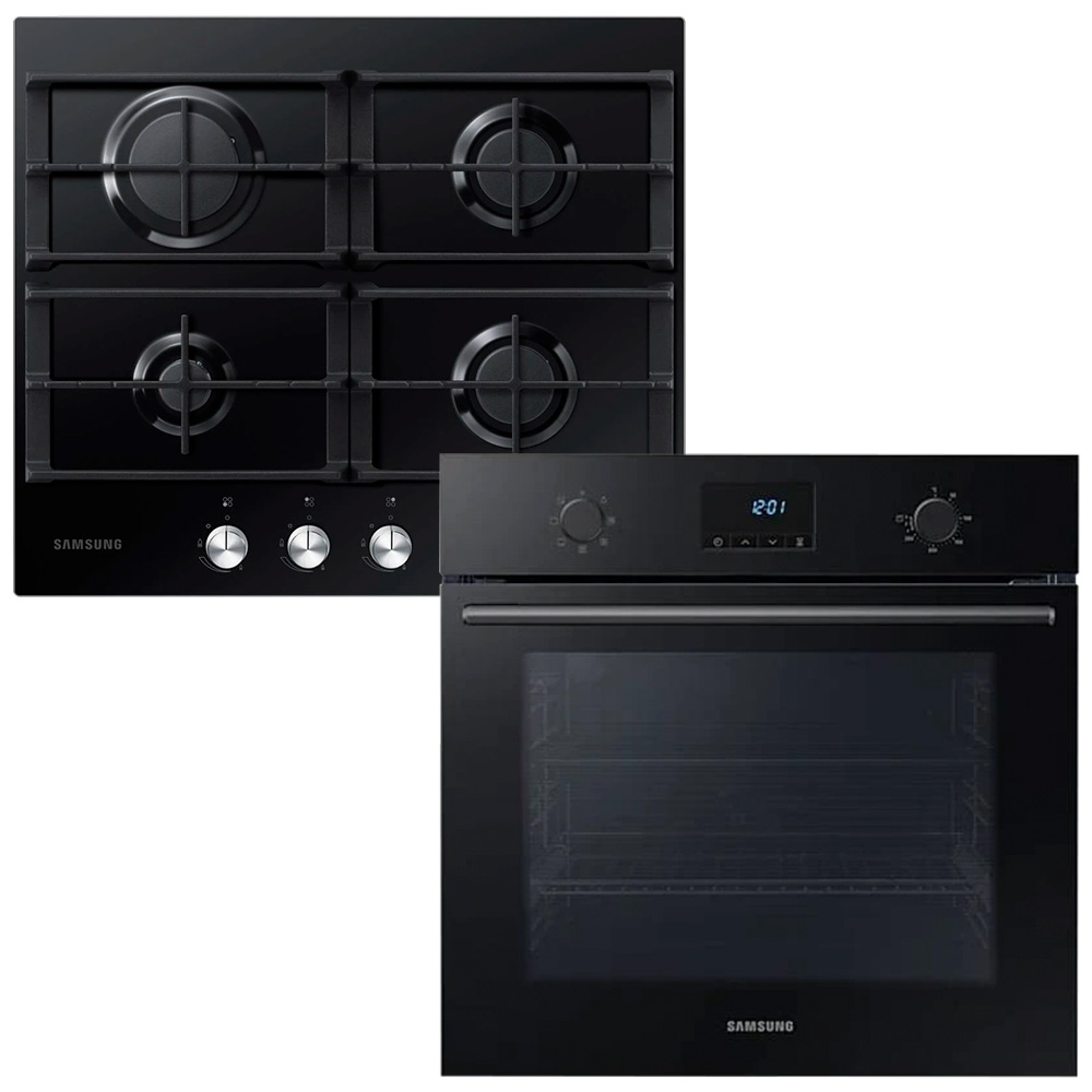 Комплект SAMSUNG духовой шкаф NV68A1110RB/WT + газовая варочная поверхность NA64H3000AK/WT Объём 68