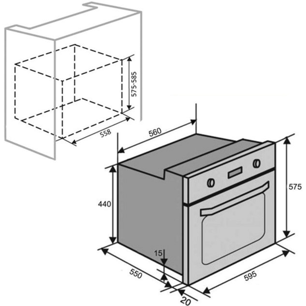 Покупка Духова шафа LUXELL B66-LXSF3CMB