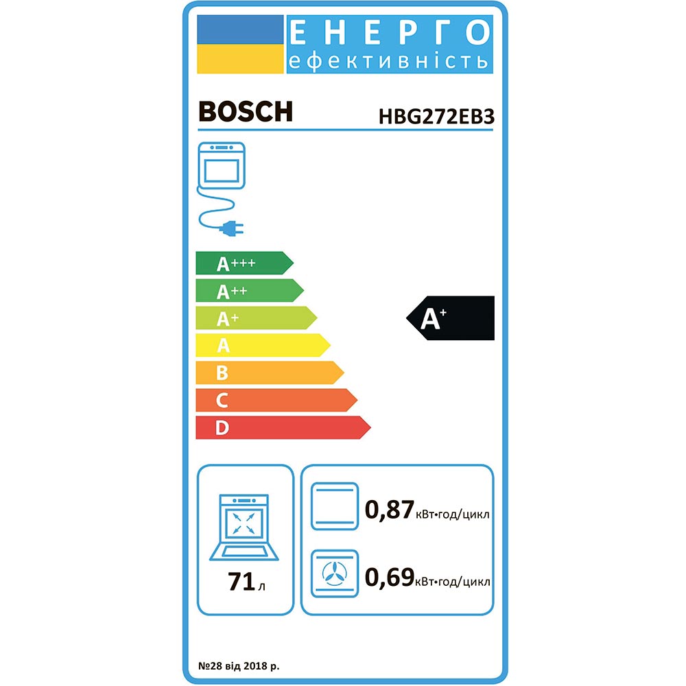 Фото Духовой шкаф BOSCH HBG272EB3