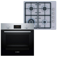 Комплект BOSCH духовой шкаф HBF512BS1T + газовая варочная поверхность PBH6C5K90R