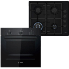Комплект BOSCH духова шафа HBF011BA1T + газова варильна поверхня PBH6C6K90R