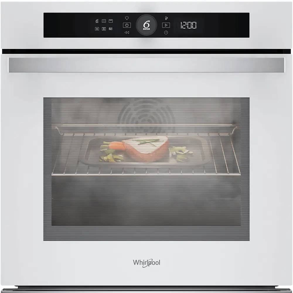 Духовой шкаф WHIRLPOOL WOI4S8CM1SWA Дополнительно Технология 6th Sense, Ready2cook, Multifunction 8, Cook4, функция "пара+", подъем теста, приготовление на пару, выпекание с подрумяниванием, аэрогриль