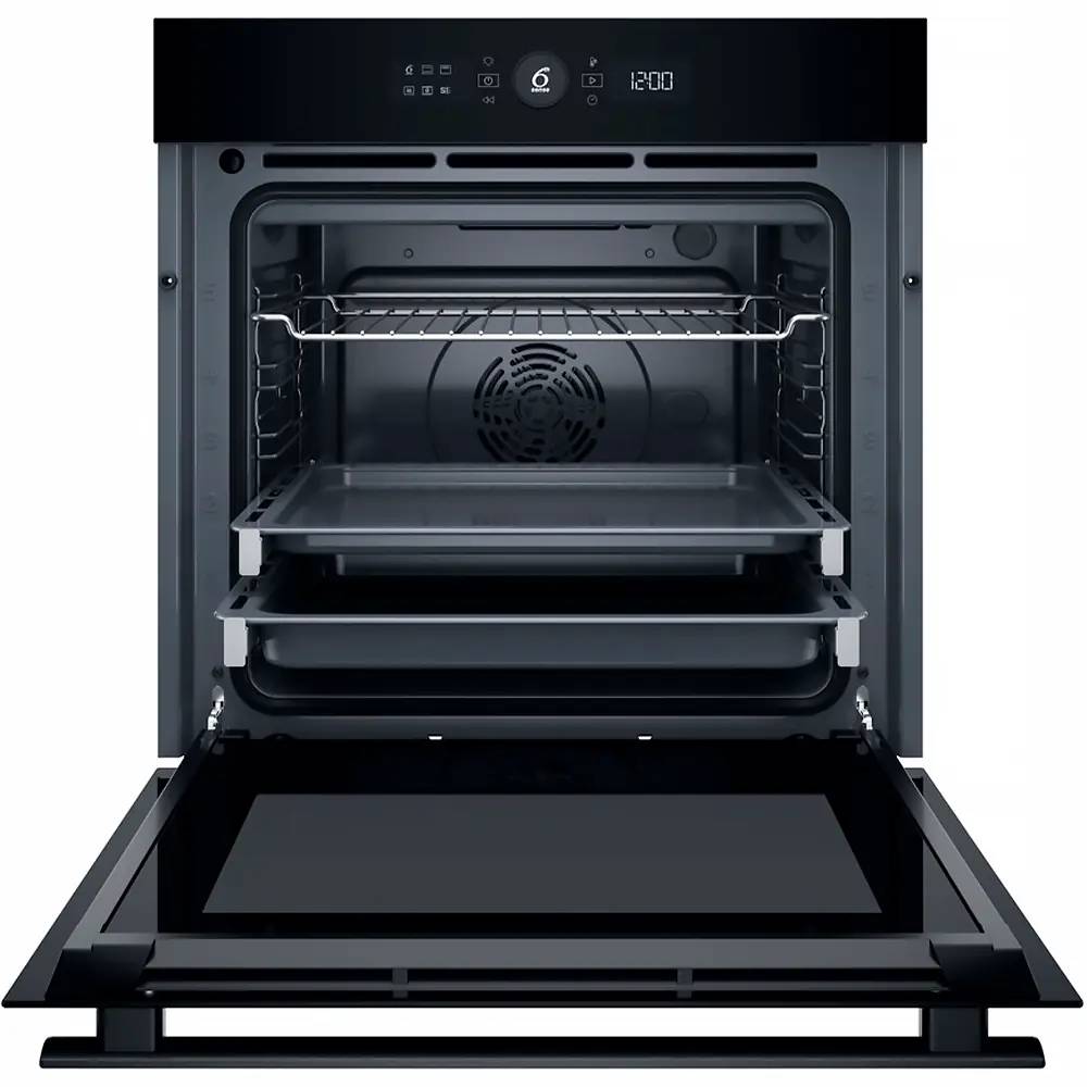 Духовой шкаф WHIRLPOOL WOI4S8HM2SBA Дополнительно Таймер; технология 6TH Sense, Ready2Cook, Multifunction 8; приготовление на пару