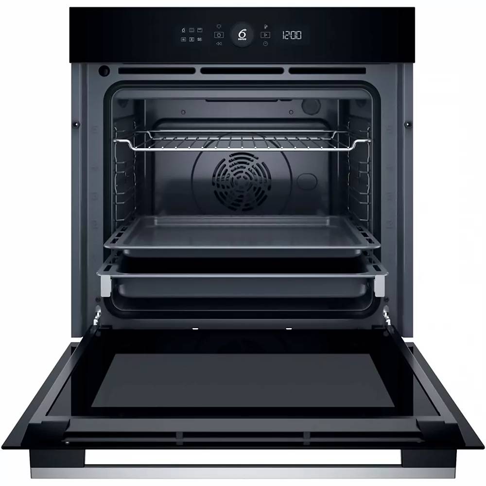 Духовой шкаф WHIRLPOOL WOI5S8CM1SXA Дополнительно Таймер; технология 6TH Sense, Ready2Cook, Multifunction 8, функция "пара+"; приготовление на пару.