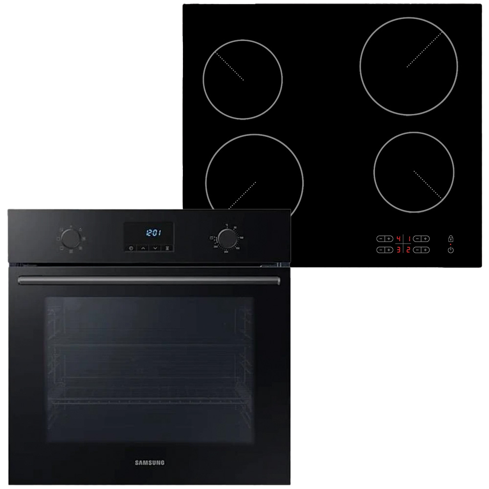 Комплект SAMSUNG духовой шкаф NV68A1110RB/WT + стеклокерамическая поверхность NZ64T3506AK/WT