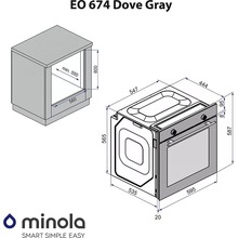 Духовой шкаф MINOLA EO 674 Dove Gray