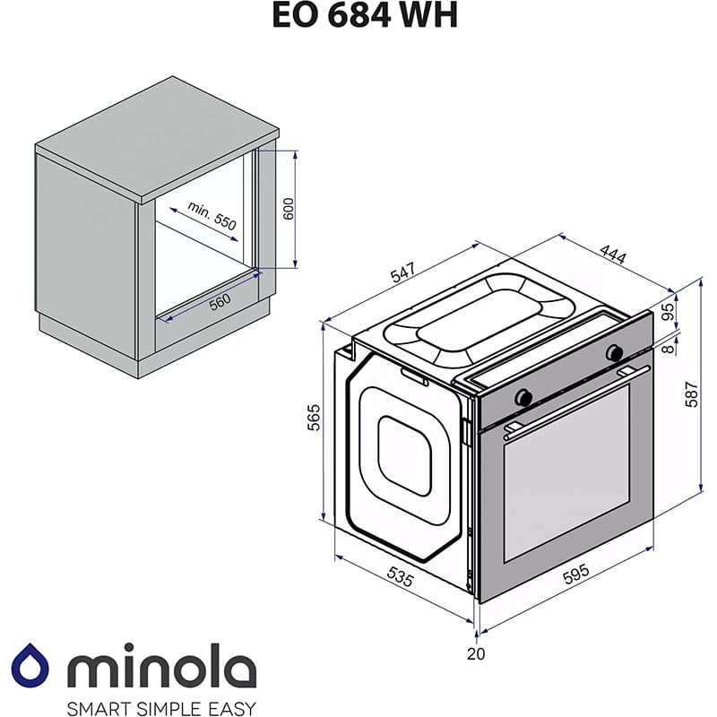 Обзор Духовой шкаф MINOLA EO 684 WH