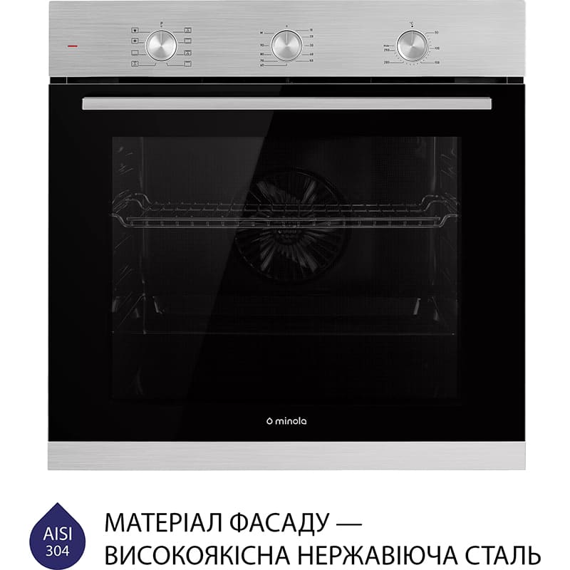 Духова шафа MINOLA EO 684 INOX Об'єм 68