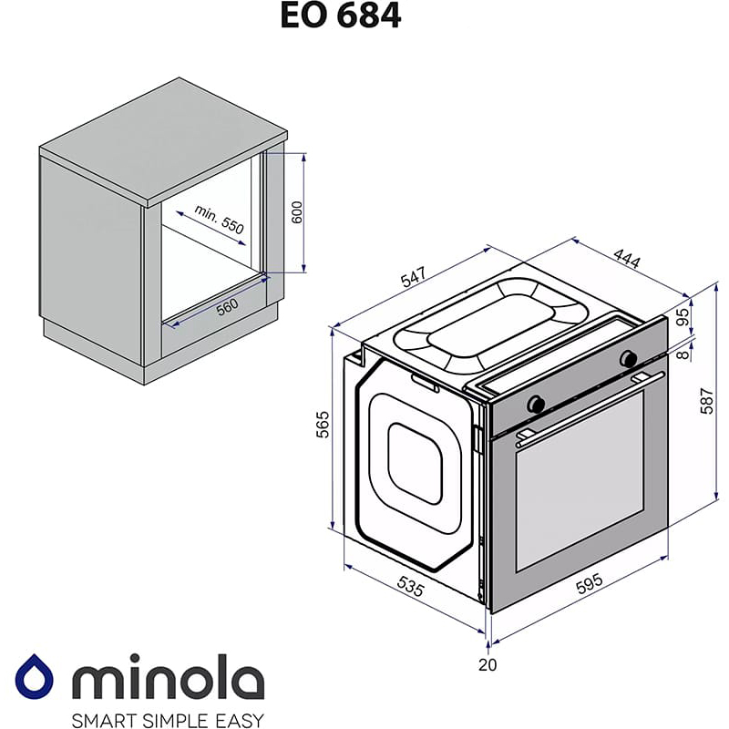 В інтернет магазині Духова шафа MINOLA EO 684 INOX