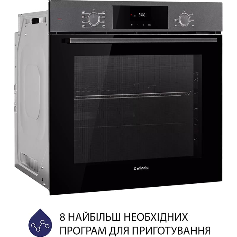 Духовой шкаф MINOLA EOD 6804 Platinum Gray Объём 68