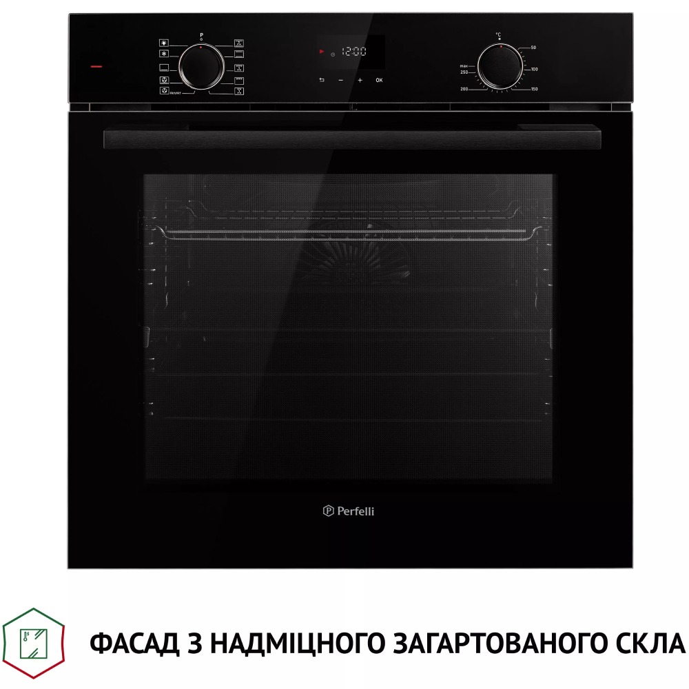 Встраиваемая духовка PERFELLI DIAMOND 6D10N NERO (0450044) Дополнительно тангенциальное охлаждение; мощность подключения: 3266 Вт