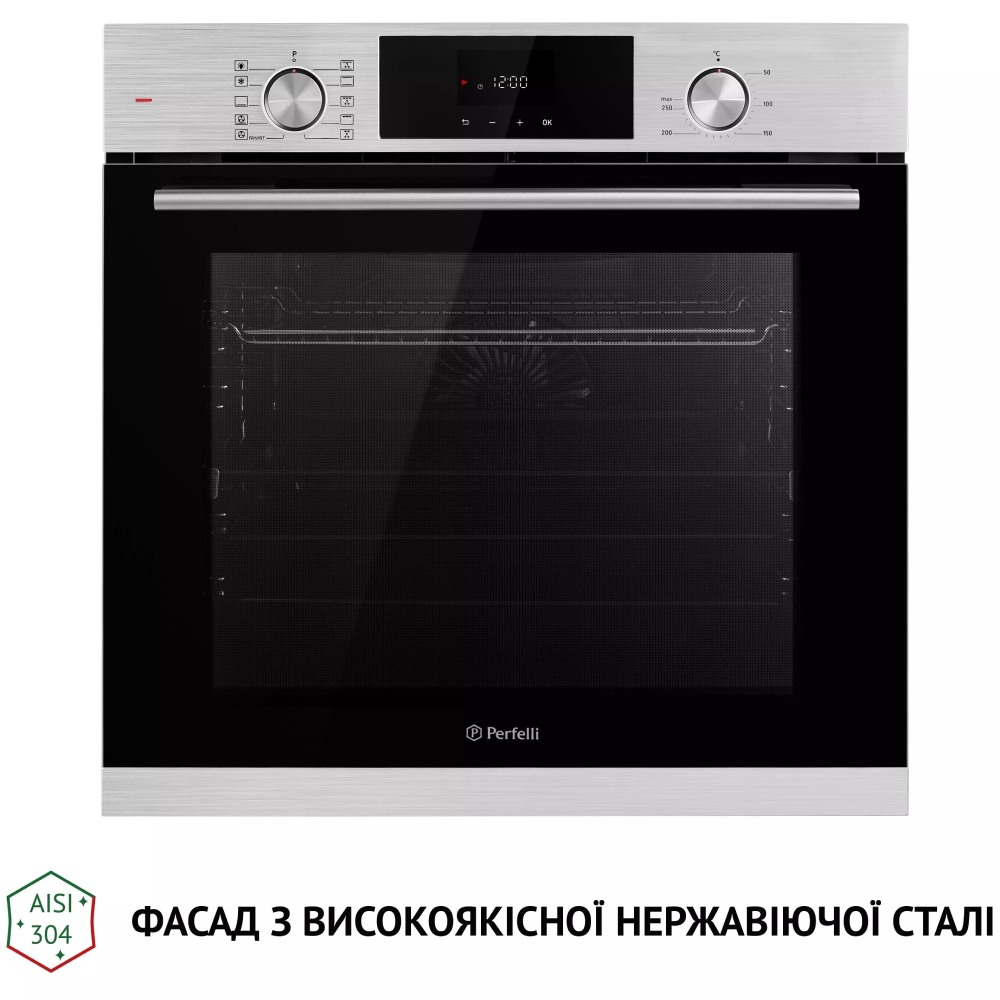 Встраиваемая духовка PERFELLI DIAMOND 6D10N INOX (0450046) Дополнительно тангенциальное охлаждение; мощность подключения: 3266 Вт