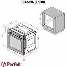 Встраиваемая духовка PERFELLI DIAMOND 6D8L BIANCO (0450042)