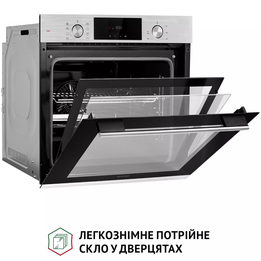 Внешний вид Встраиваемая духовка PERFELLI DIAMOND 6D8L INOX (0450043)